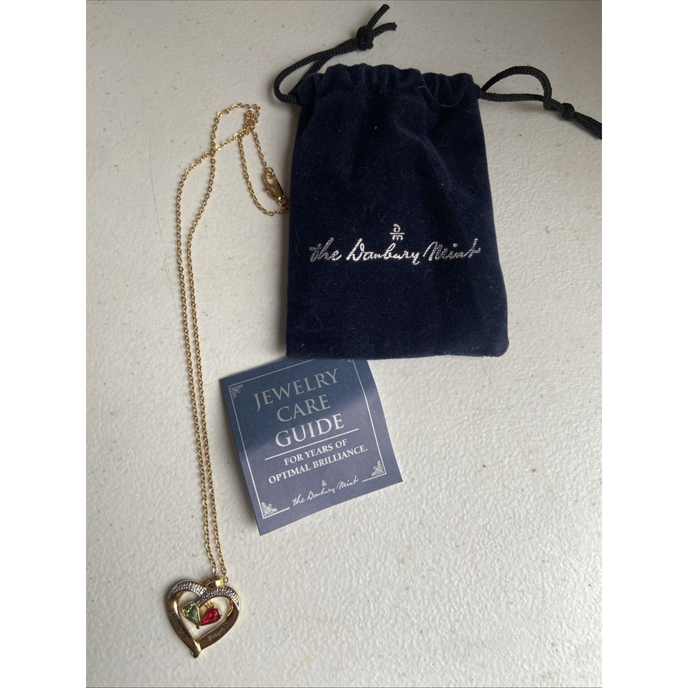 The Danbury Mint Personalized Forever Together Birthstones & Diamond Necklace